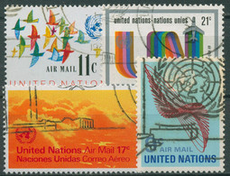 UNO New York 1972 Flugpostmarken Vögel Wolken 245/48 Gestempelt - Used Stamps