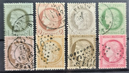 FRANCE 1872/73 - Canceled - YT 50, 51, 52, 53, 54, 55, 56, 57 - 1871-1875 Ceres