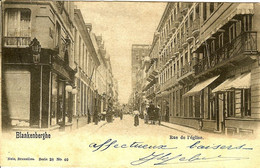 BELGIQUE BLANKENBERGE BLANKENBERGHE RUE DE L EGLISE COMMERCANTE ET ANIMEE - Blankenberge