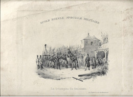 (cag001) Lithographie Ecole Royale Speciale Militaire Le Triomphe Du Tombeau - Litografia