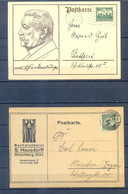 GERMANY 2 POSTAL CARDS 1923, 1933 CIRCULED - Lettres