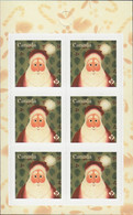 Qc. SANTA CLAUS - CHRISTMAS PORTRAITS = FRONT Booklet Page Of 6 Stamps MNH Canada 2021 - Nuovi