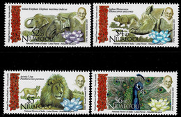 NIUAFO'OU(TONGA) 2016 Mi 603-606 GANDHI & INDIAN ANIMALS MINT STAMPS FACE VALUE $18 - Tonga (1970-...)