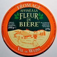 Carton Fromage à La Fleur De Bière VAL De WEISS - Blamont (sorte De Munster) Alsace Lorraine  /B1 - Cheese