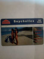 SEYCHELLES LANDIS GYR BEACH PLAGE GIRLS FILLES DES SEYCHELLES 120U UT N° 708A.... - Seychelles