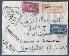 Sénégal N°108 Et 109 Sur Enveloppe Recommandée TAD St LOUIS AVION, Sénégal 16.10.1931 - (C1472) - Brieven En Documenten