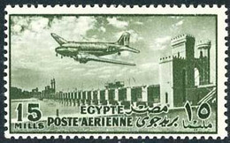 Egypte Egypt Agypten 1953 Douglas DC-3 (DC3) (Yvert PA 56, Michel  413, St Gibbons 434) - Flugzeuge