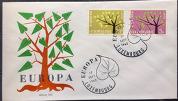 LUXEMBOURG 1962 ,EUROPA,TREE & LEAF FDC - Covers & Documents