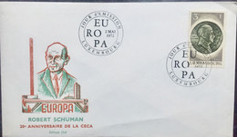 LUXEMBOURG 1972 ,EUROPA,ROBERT SCHUMAN  ,FDC - Lettres & Documents