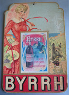 BYRRH : FEMME A L'OMBRELLE - CARTON CALENDRIER EPHEMERIDE ANCIEN (39 X 27 Cm) Imp Oberthur - 1939 - Signé G. LEONNEC - Posters