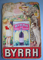 BYRRH : FEMME AU LEVRIER - CARTON CALENDRIER EPHEMERIDE ANCIEN (39 X 27 Cm) Imp Oberthur - 1934 - Signé G. LEONNEC - Poster & Plakate