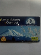 LUXEMBOURG PREPAID CONTACT 120U UT MONTAGNE MOUNTAIN VALID 01.01.2002 - Mountains
