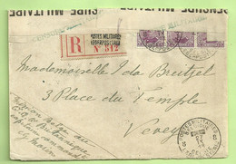 140 Op Brief Aangetekend PMB 8 Op 27/9/18, Verzonden "Mission Belge Au G.Q.G. Britannique ..." + CENSURE 154   (B9076 - Armée Belge