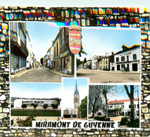 Miramont De Guyenne * Souvenir Du Village * 5 Vues * Hôtel De La Poste , Restaurant , Rue Du Temple , Place Martignac - Andere & Zonder Classificatie