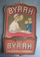 BYRRH :  - CARTON PORTE - LETTRES COURRIER ANCIEN  FEMME AU BOUQUET(46 X 30 Cm) Imp Sirven - 1931 - Signé G. LEONNEC - Manifesti