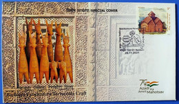 India 2021 Bankura Panchmura Terracotta Craft - Hand Craft - Elephant , Horse Special Cover (**) Inde Indien - Lettres & Documents