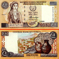 Cyprus One Pound 1-4-2004 Pick-60d Gem UNC - Cyprus