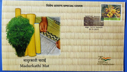 India 2021 Madurkathi Mat Bankura - Craft Household Plant Nature - Cover (**) Inde Indien - Storia Postale