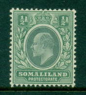 Somaliland Protectorate 1905 KEVII Portrait Wmk Crown CA 0.5a MLH - Somaliland (Protectoraat ...-1959)