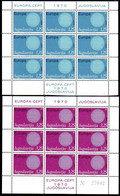 YUGOSLAVIA 1970 Europa Sheetlets MNH / **.  Michel 1379-80 - Hojas Y Bloques