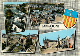Langogne * Souvenir Du Village * 4 Vues - Langogne