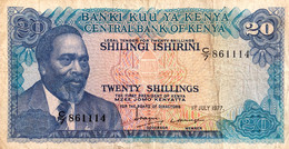 Kenya 20 Shillings, P-13d (1.7.1977) - Fine - Kenya