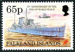 Falkland 1995 Supermarine Walrus HMS Exeter II World War End 50 Years ( Yvert 637, Michel 747, St Gibbons 740) - Flugzeuge