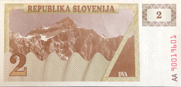 Slovernia 2 Tolarjev, P-2 (1990) - UNC - AA Serial Number - Slovénie