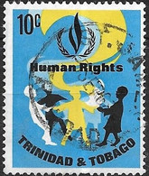 TRINIDAD AND TOBAGO 1968 Human Rights Year -10c - Peoples Of The World And Emblem FU - Trinidad & Tobago (1962-...)