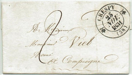 Lettre De CREPY EN VALOIS ä COMPIEGNE - Tampon CRESPY 1831 - - 1801-1848: Precursors XIX