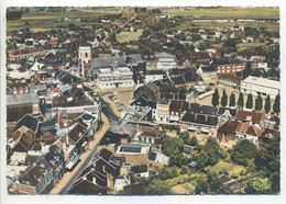 CPSM 59 Nord SOMAIN - Vue Générale Aérienne Du Centre - Eglise, Hôtel De Ville, Place - Other & Unclassified