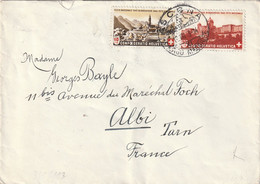 Suisse Lettre  ASCONA Lago Maggiore 13/8/1943 Cachet Bande CENSURE  à Albi Tarn - Brieven En Documenten