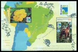 Argentina 2013 Basiliana Exhibition Flowers Monkeys Set MNH - Ungebraucht