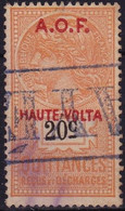 26608# HAUTE VOLTA TIMBRE FISCAL AFRIQUE OCCIDENTALE FRANCAISE QUITTANCES RECUS ET DECHARGES 20 Centimes FISCAUX - Used Stamps