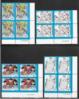 Argentina 2013 Identity Rights Kinder Drawings Complete Set In Blocks Of Four MNH - Ungebraucht