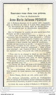 HABARU ..-- ASSENOIS ..-- Mademoiselle Anne - Marie  PECHEUR , Née En 1891 . Décédée En 1962 . - Léglise