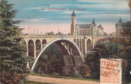 Luxembourg - Pont Adolphe - Colorisé - Affrichi Au Devant De La Carte - Luxemburg - Stad