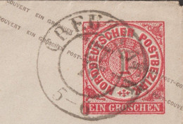 Allemagne Du Nord 1868. Entier Postal Enveloppe 147x84 Mm, Superbe Oblitération Creuznach, Bad Kreuznach - Entiers Postaux