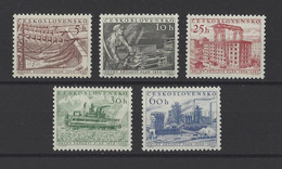 TCHECOSLOVAQUIE  YT   N° 839/843  Neuf **  1956 - Unused Stamps