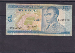 Congo  Ex Belgian Ex Zaire 10 Makuta  1970 - Non Classificati