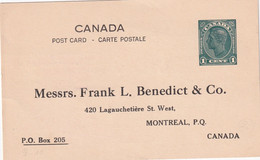 CANADA    ENTIER POSTAL/GANZSACHE/POSTAL STATIONERY  CARTE - 1903-1954 Kings