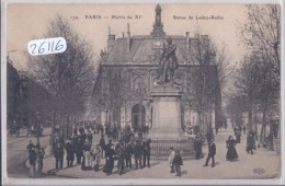 PARIS XI EME- STATUE DE LEDRU-ROLLIN EN FACE DE LA MAIRIE DU XI EME ARRONDISSEMENT- ELD - Arrondissement: 11