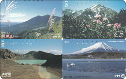4x Rar Japan NTT Old Phonecards 250 - 144+ 147+ 148+ 151 Nice Thematik - Park Mountain Landscape - Japon