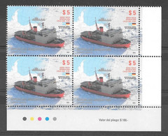 Argentina 2012 Irizar Ice Breaker, Ships Block Of Four MNH - Unused Stamps