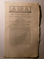 BULLETIN DES LOIS De 1794 - EMIGRES - EMIGRATION - TERREUR - Gesetze & Erlasse
