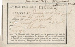 1806 ARTICLE D'ARGENT MP " 13 LISIEUX " Calvados - Lettre - 1801-1848: Voorlopers XIX