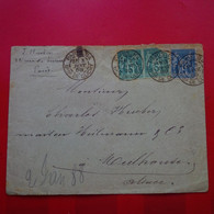 LETTRE PARIS POUR EPINAL 1888 - 1876-1898 Sage (Tipo II)