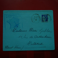 LETTRE 1 ERE LIAISON AEROPOSTALE DE NUIT PARIS MARSEILLE 1939 - Cartas & Documentos