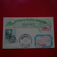 LETTRE BRAPEX RIO DE JANEIRO 1938 INTERNACIA FILATELIA EKSPOZICIO - Covers & Documents