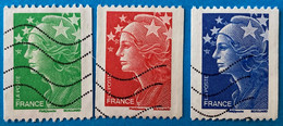 France 2008 : Type Marianne De Beaujard Provenant De Roulettes N° 4239 à 4241 Oblitéré - Usados